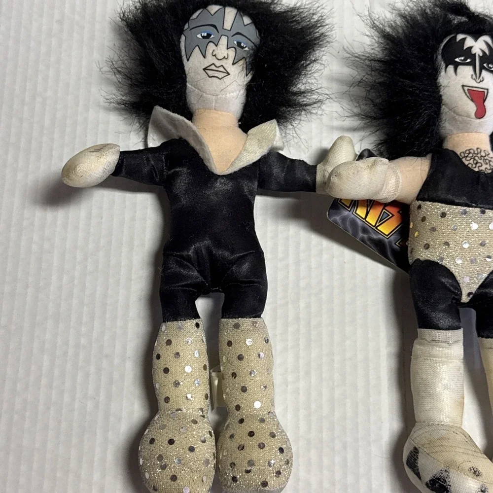 Toy Factory KISS Plush Dolls Spaceman & Demon 2002 with Tags